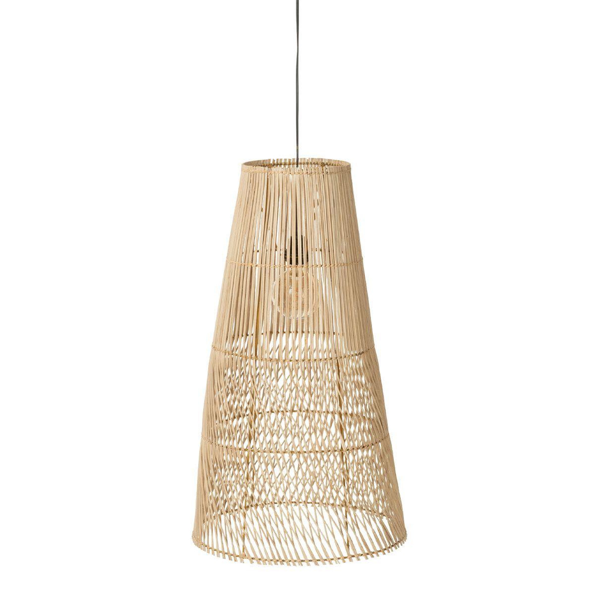 Voir la diapositive 1 : J-LINE Lampe suspension en rotin  alix  75cm naturel
