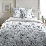 Home collection Parure housse de couette 100% coton 57 fils ambre. Coloris disponibles : Blanc