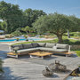 Voir la diapositive 3 : DCB GARDEN Salon de jardin 5 places en aluminium et plateau imitation bois