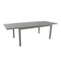 Voir la diapositive 2 : CREADOR Table de jardin extensible 160/240x100x75cm aluminium taupe VITTAL 