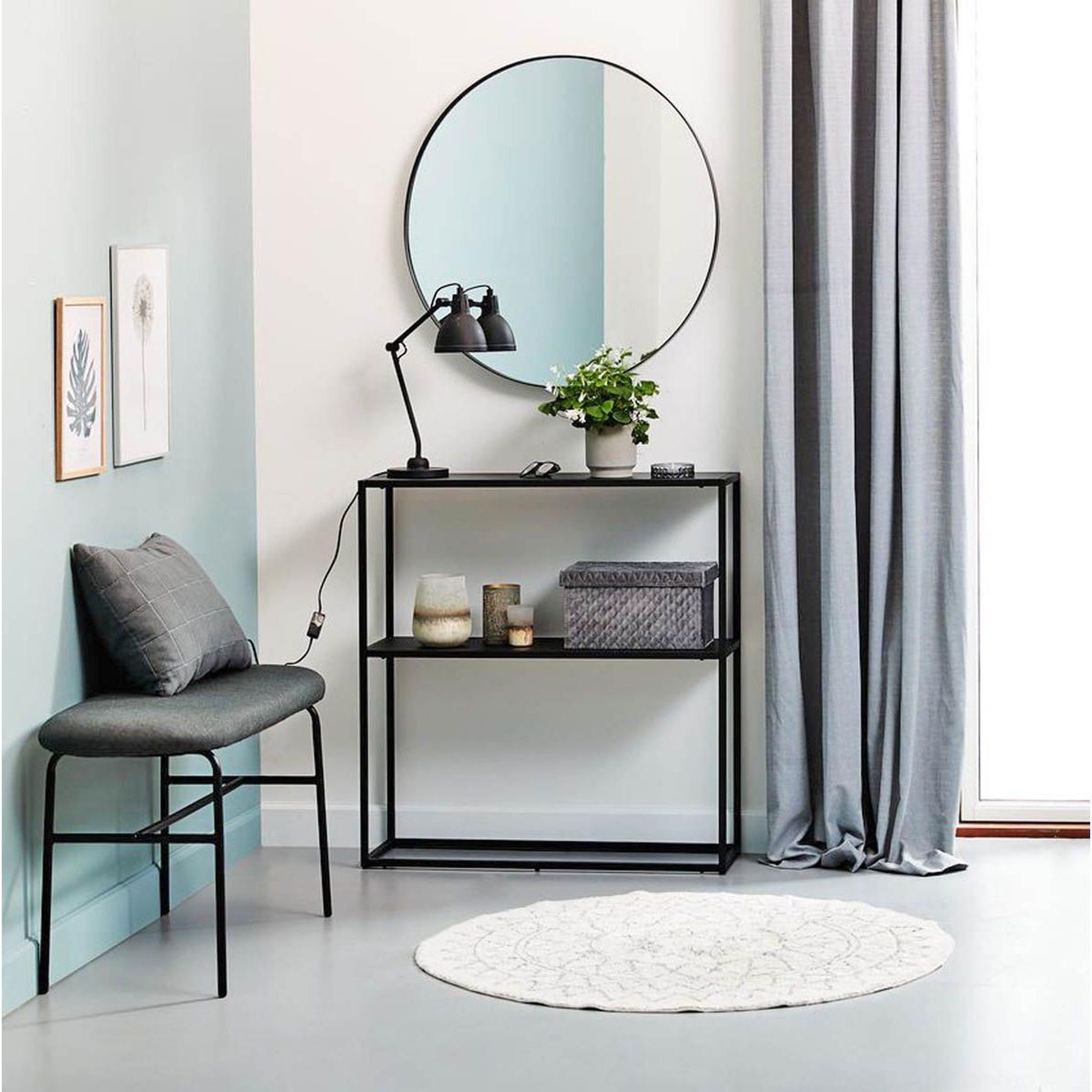 Voir la diapositive 5 : Paris Prix Console design en métal  soraya  80cm noir