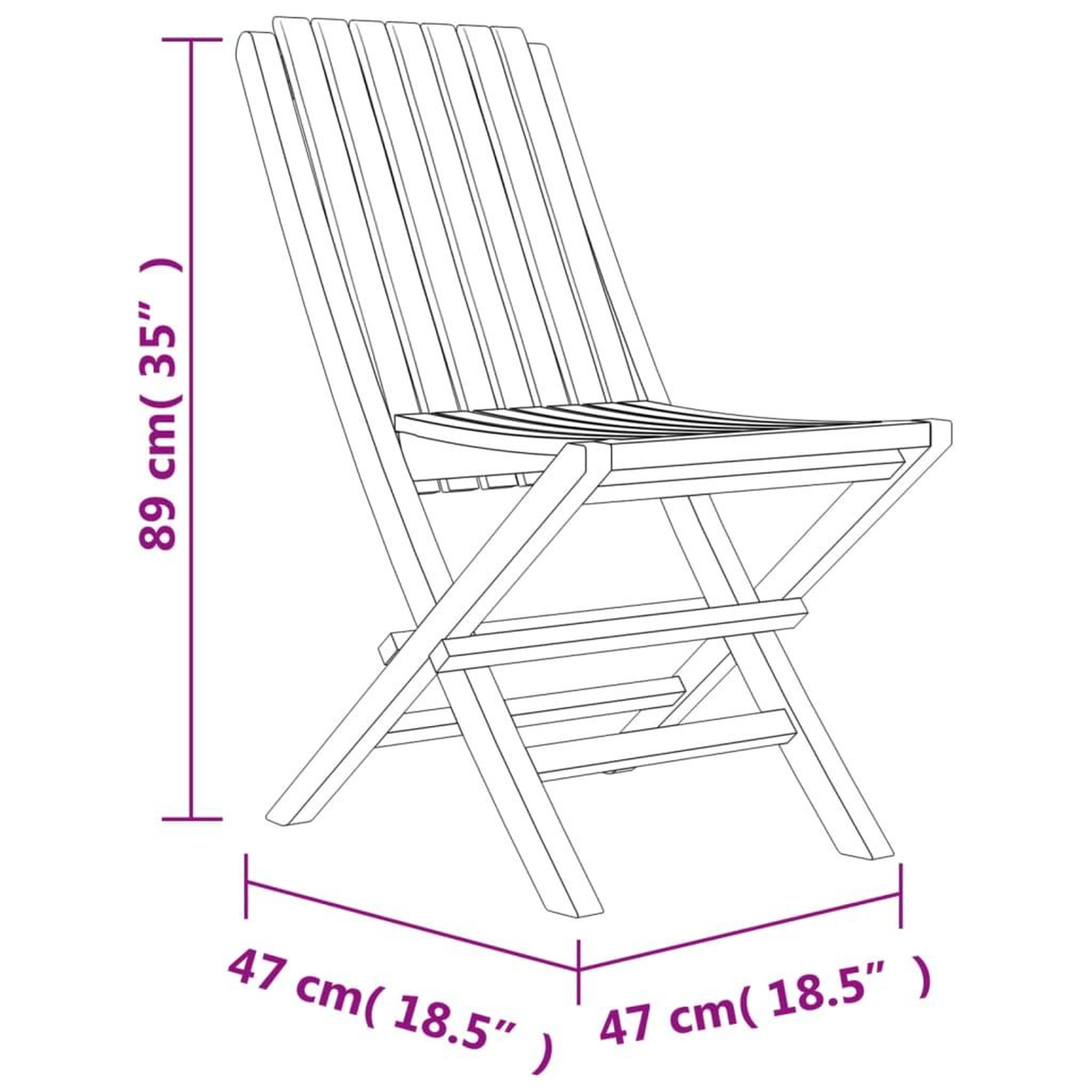 Voir la diapositive 6 : VIDAXL Ensemble a manger de jardin 5 pcs Bois de teck massif