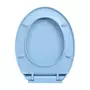 VIDAXL Siege de toilette a fermeture en douceur Bleu Ovale