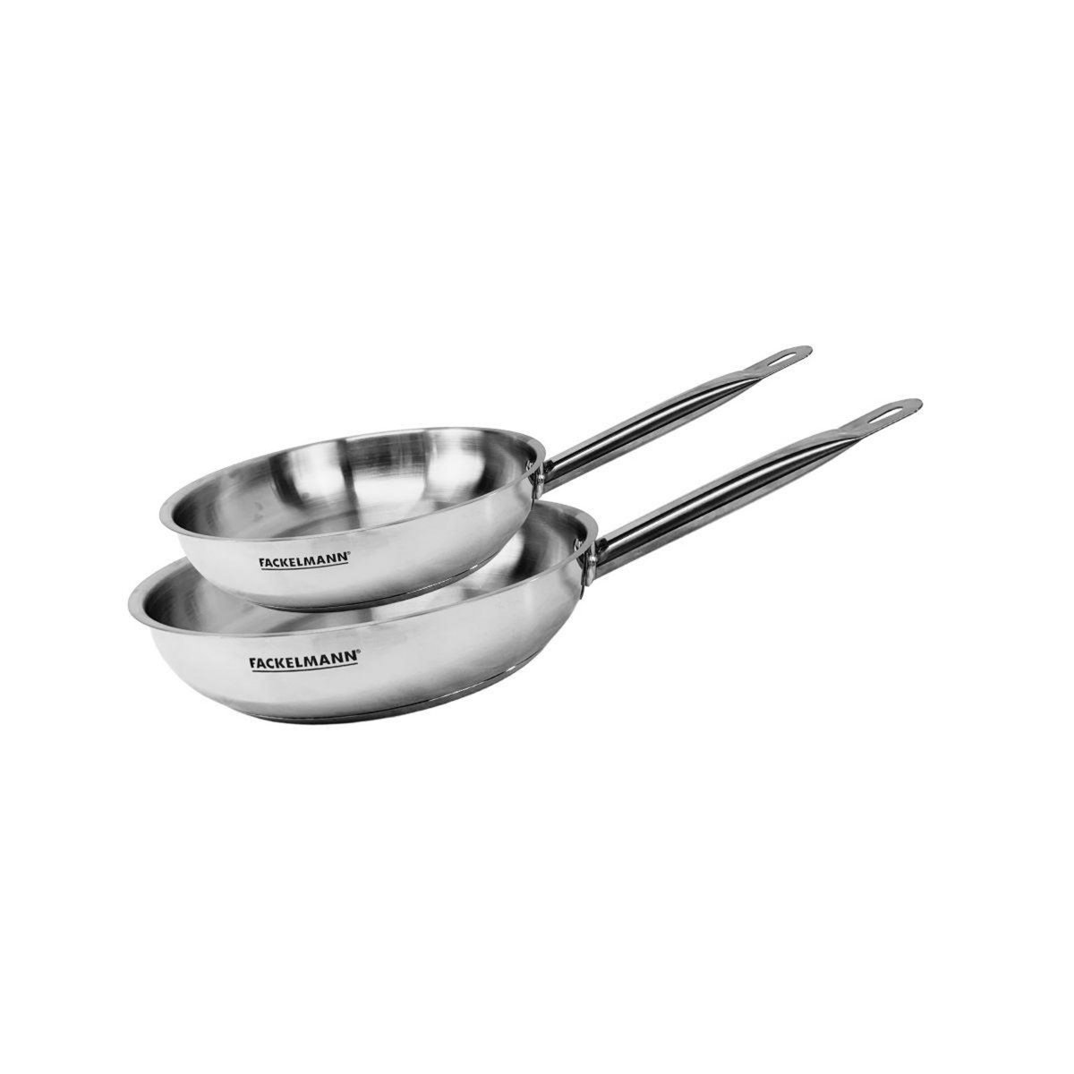 Fackelmann Set de 2 poêles 24 et 28 cm en inox Fackelmann Eterna