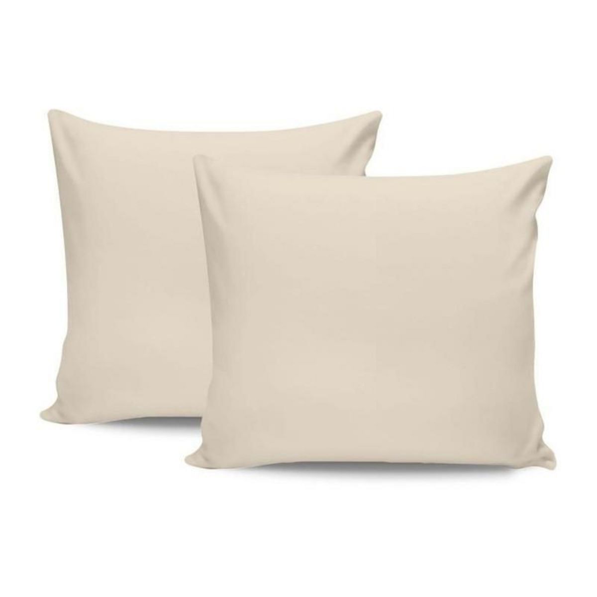 GENERIQUE Parure de lit - 1 housse de couette 220 x 240 cm + 2 taies d'oreiller 60 x 60 cm - Satiné 100% coton - Creme