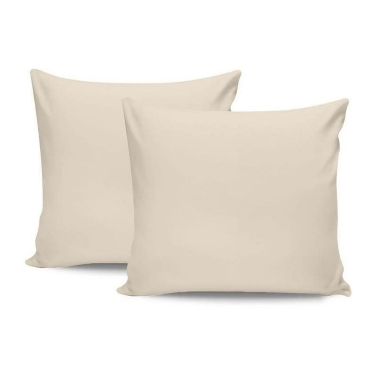 GENERIQUE Parure de lit - 1 housse de couette 220 x 240 cm + 2 taies d'oreiller 60 x 60 cm - Satiné 100% coton - Creme