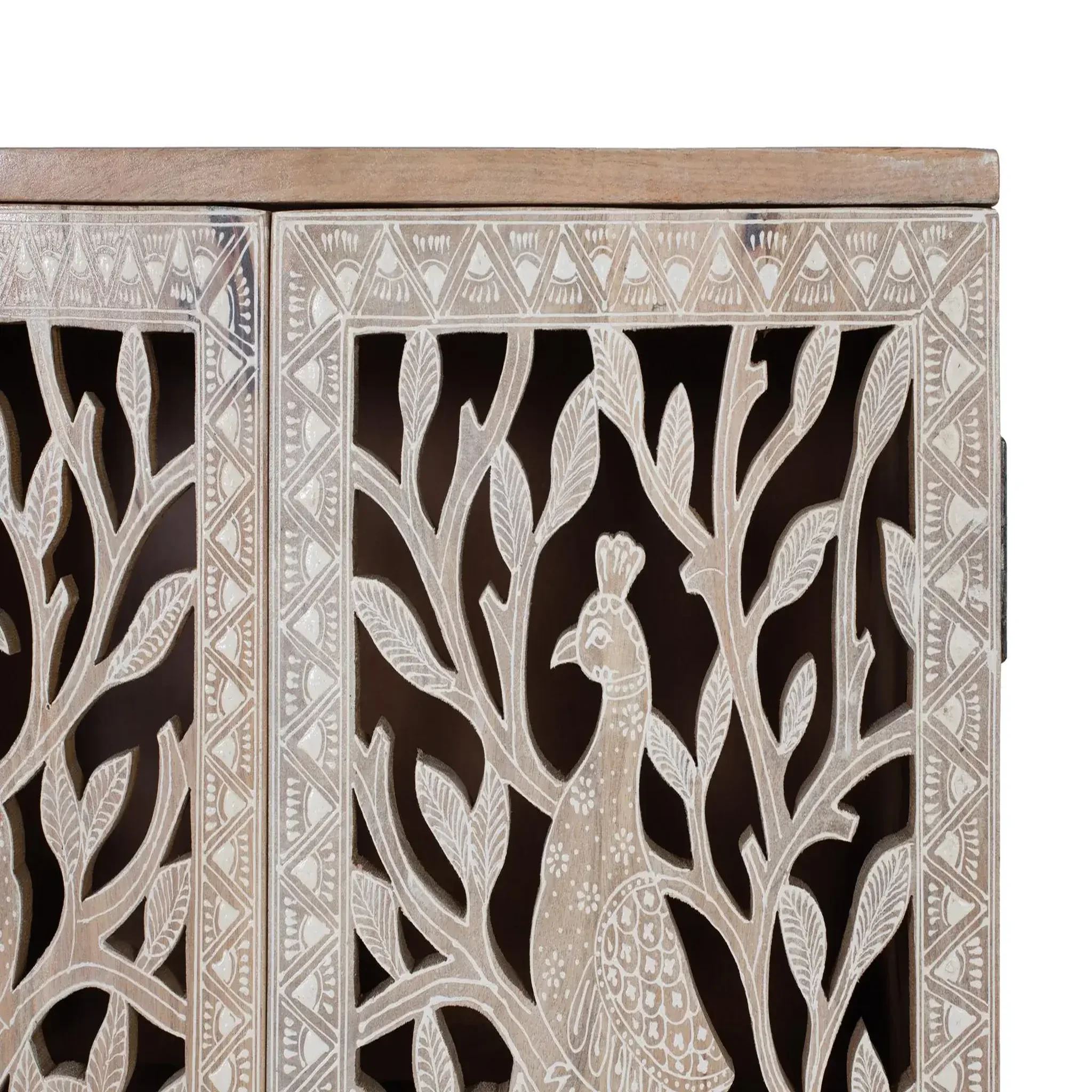 Voir la diapositive 3 : GINER Y COLOMER SL Meuble d'appoint en bois de manguier 66 cm style classique rustique