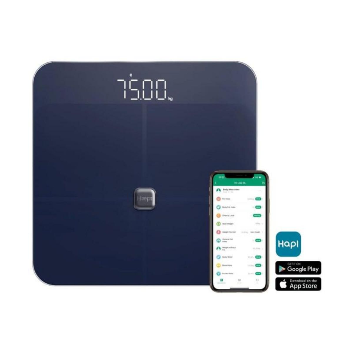 HAEPI Pèse personne Haepi HI LISA IMEPEDANCEMTRE CONNECTE BLEU