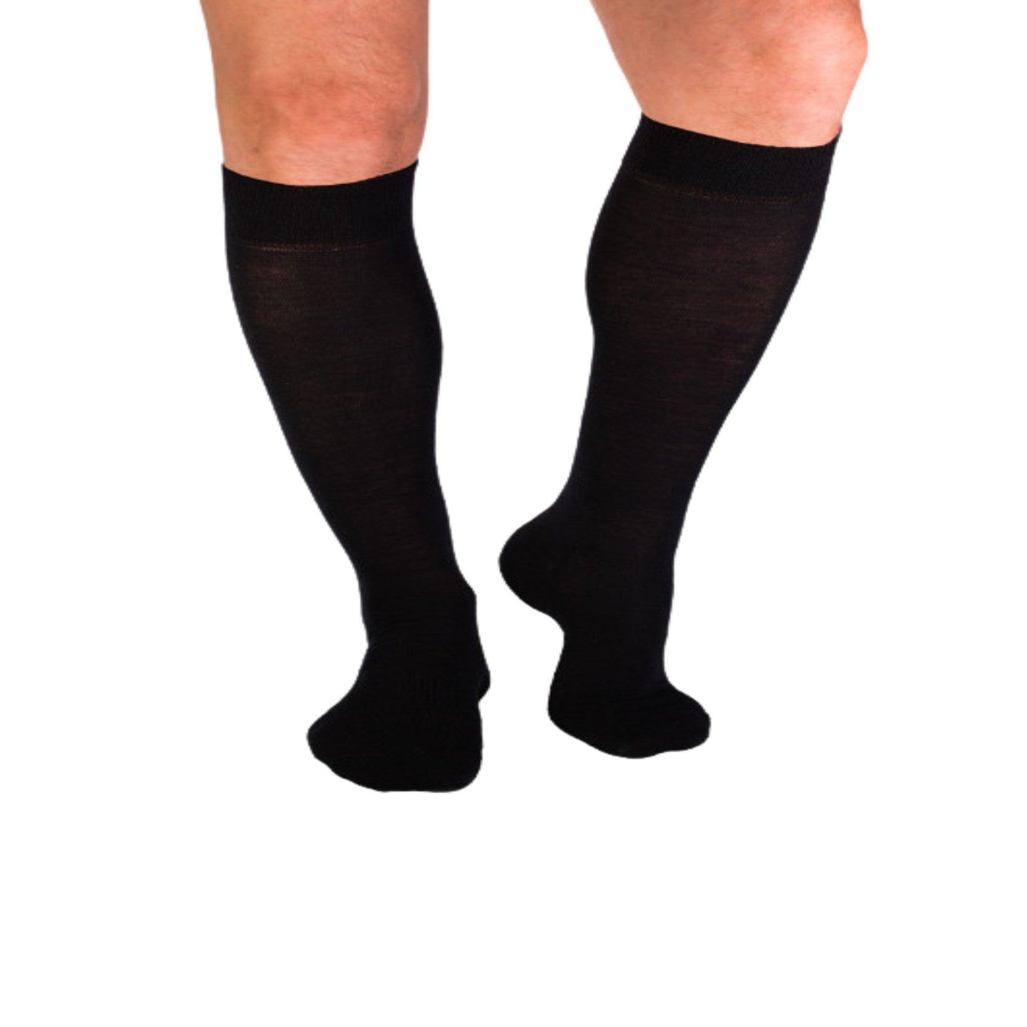 Voir la diapositive 3 : PIRIN HILL Chaussettes haut-mollet laine mérinos & coton noires