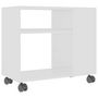 Voir la diapositive 2 : VIDAXL Table d'appoint Blanc 70x35x55 cm Bois d'ingenierie