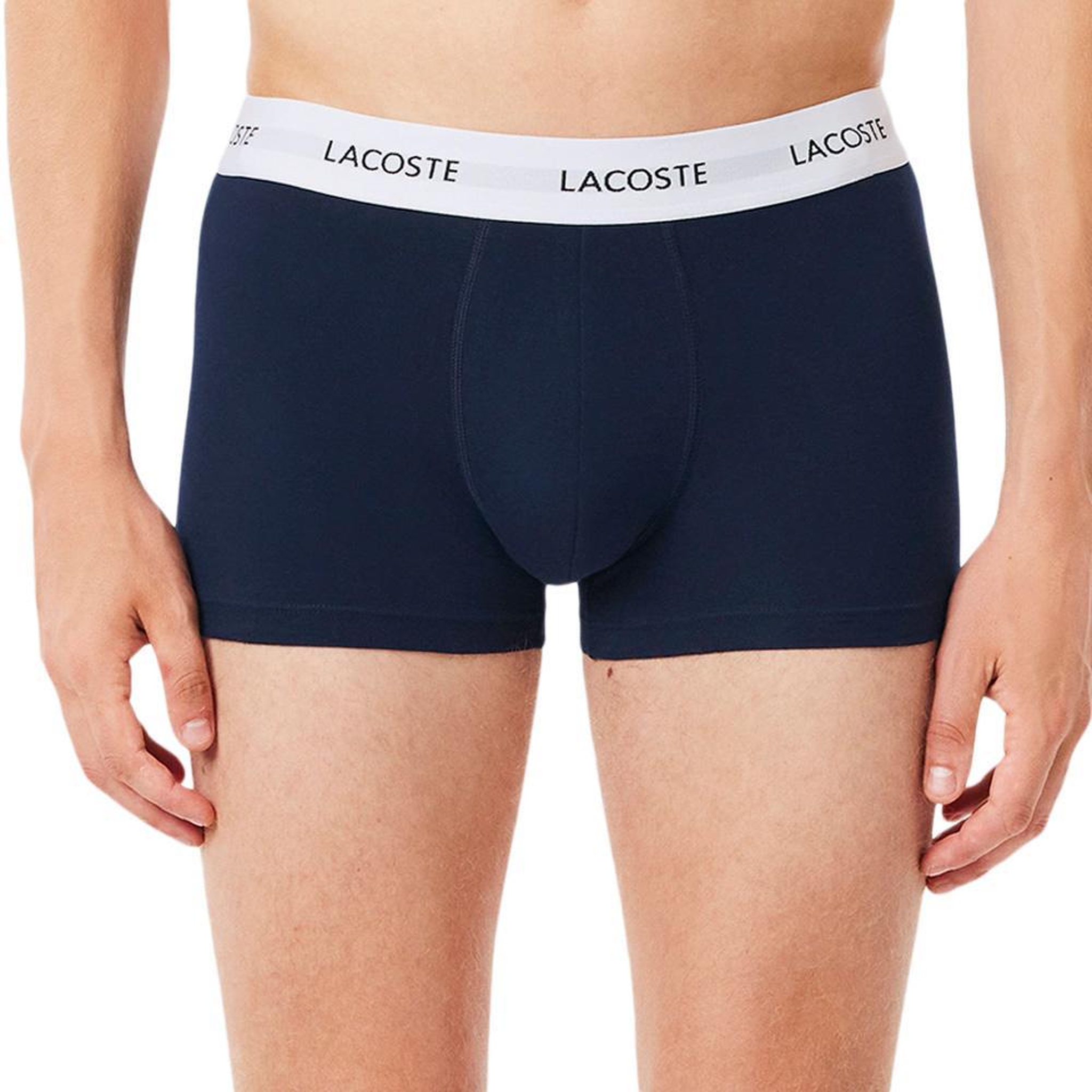Voir la diapositive 2 : Lacoste X3 Boxers Marine/Rouge/Blanc Homme Lacoste Stret