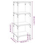 Voir la diapositive 6 : VIDAXL Bibliotheque Sonoma gris 40x33x100 cm Bois d'ingenierie acier