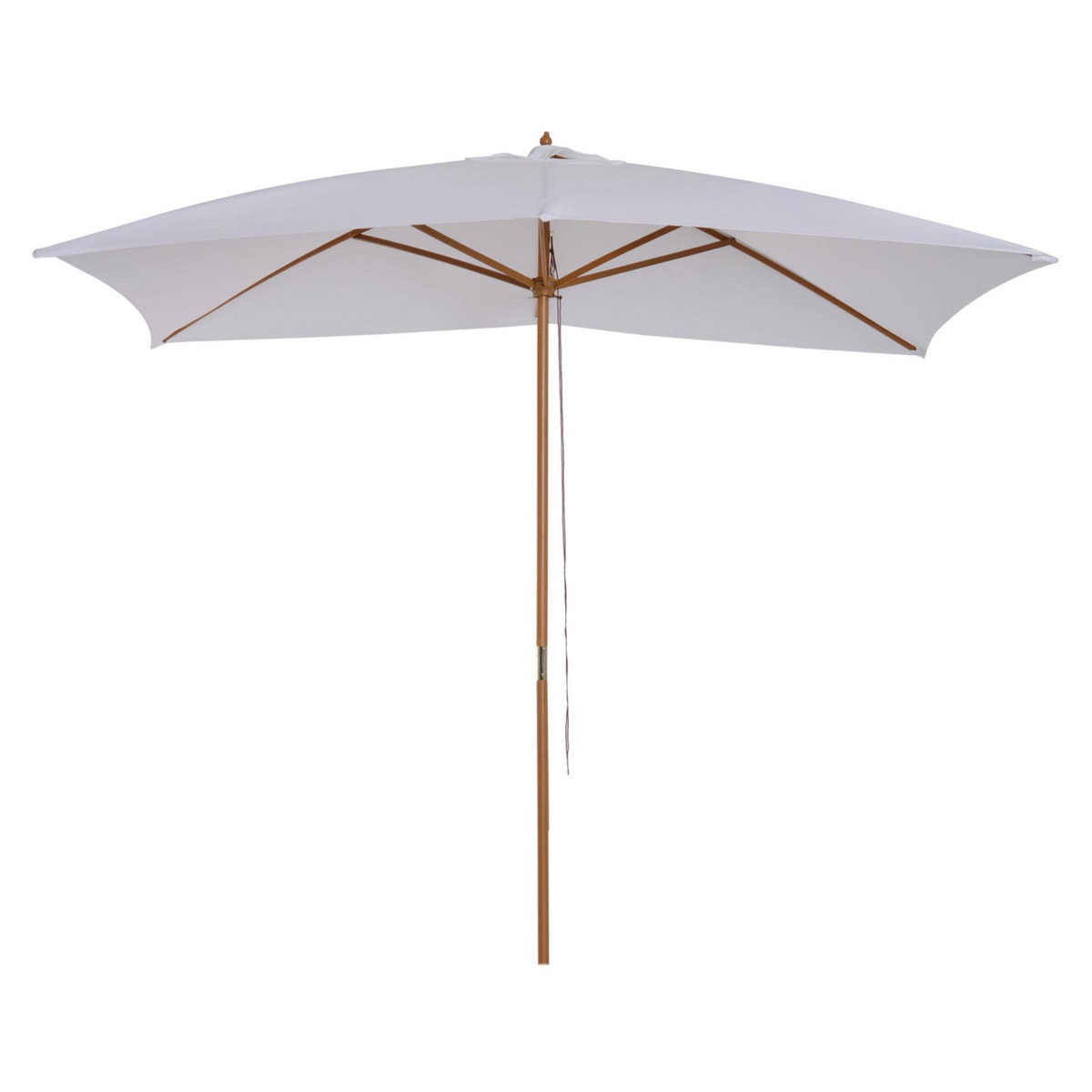OUTSUNNY Parasol droit rectangulaire de jardin grande taille dim. 3L x 2l x 2,5H m blanc