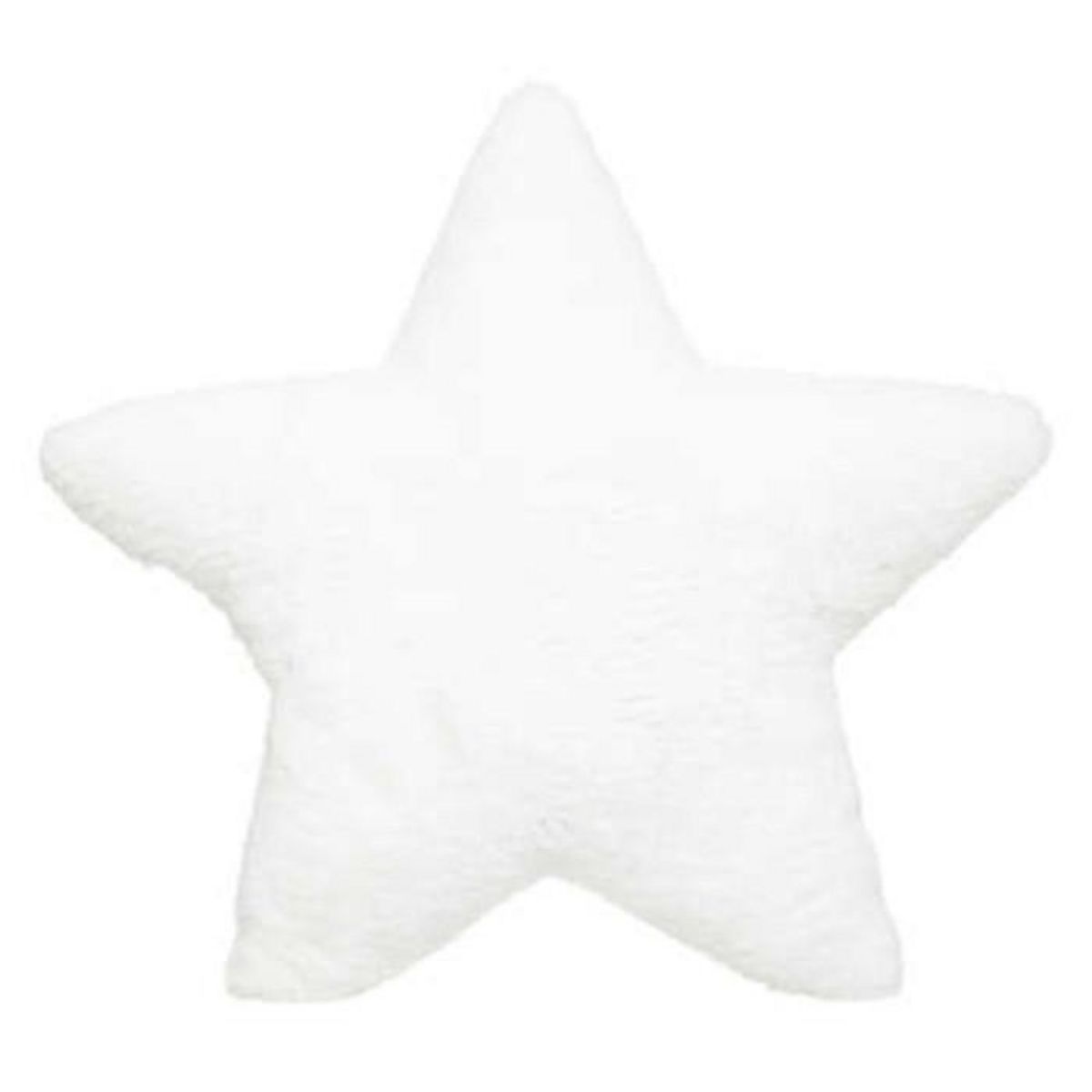 Atmosphera Kids Coussin Imitation Fourrure  Étoile  39x39cm Blanc