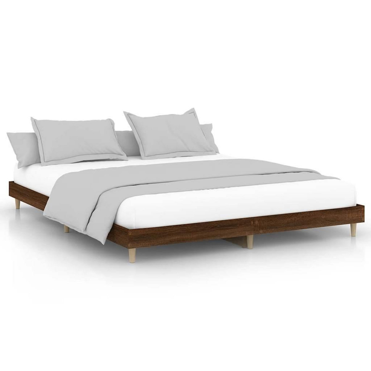 VIDAXL Cadre de lit sans matelas chene marron 120x200 cm