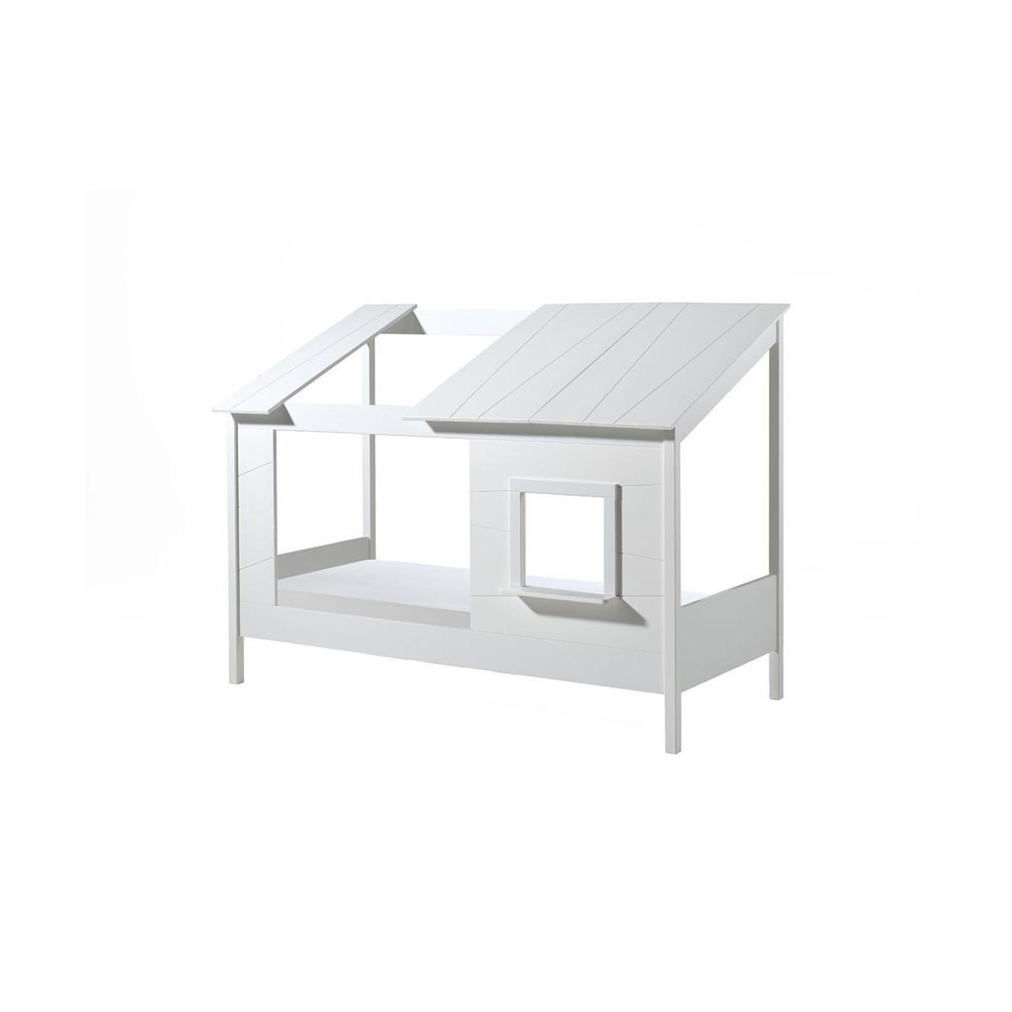 Voir la diapositive 2 : Paris Prix Pack - lit cabane enfant, sommier & matelas  housebed ii  90x200cm blanc