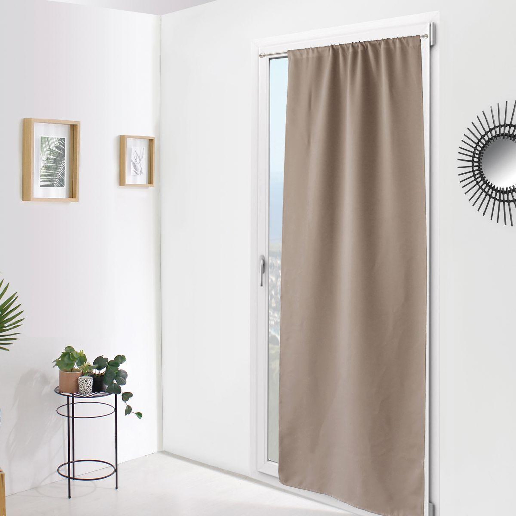 ENJOY HOME Rideau de porte occultant  reglisse  90x210cm naturel