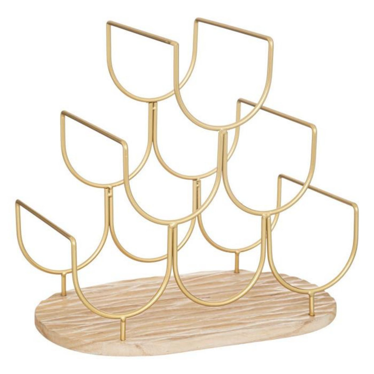 ATMOSPHERA Porte 6 Bouteilles Déco en Métal  Rivi  29cm Or