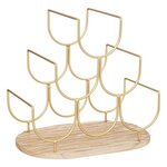 ATMOSPHERA Porte 6 Bouteilles Déco en Métal  Rivi  29cm Or