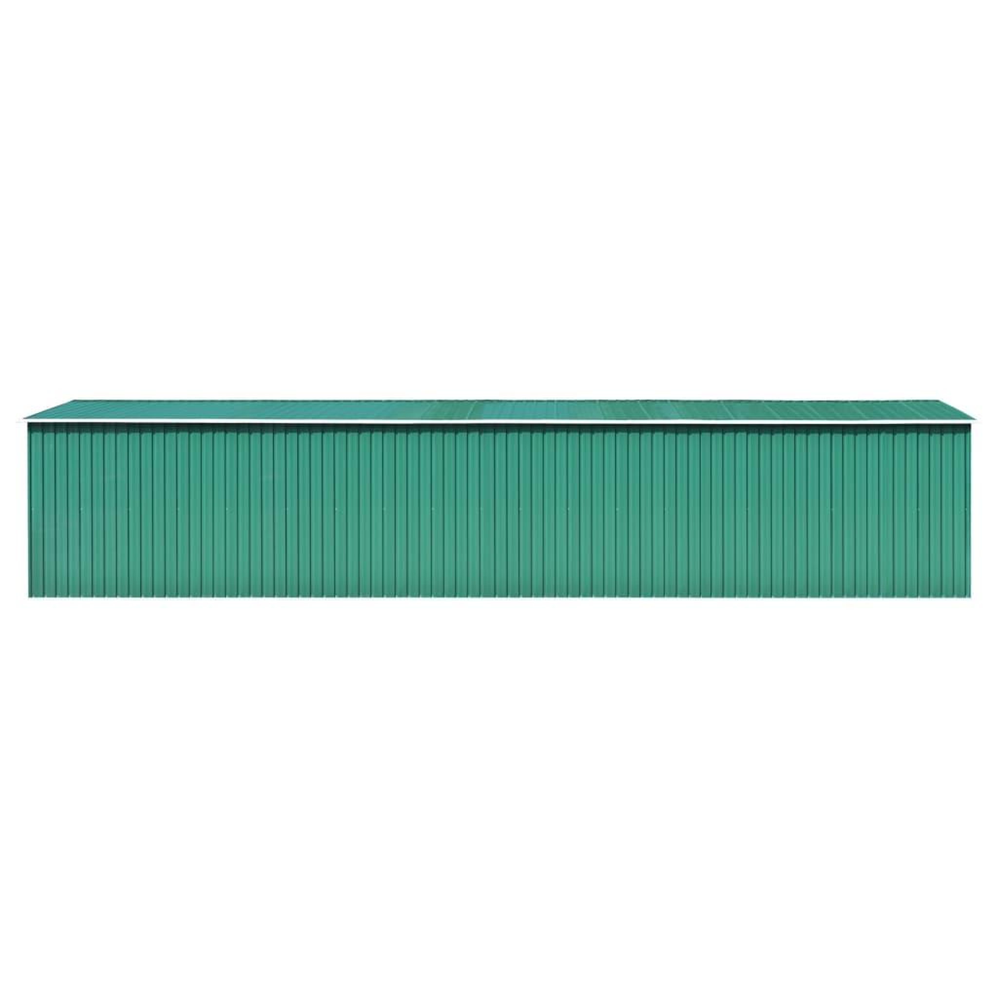 Voir la diapositive 3 : VIDAXL Abri de jardin Vert 257x990x181 cm Acier galvanise