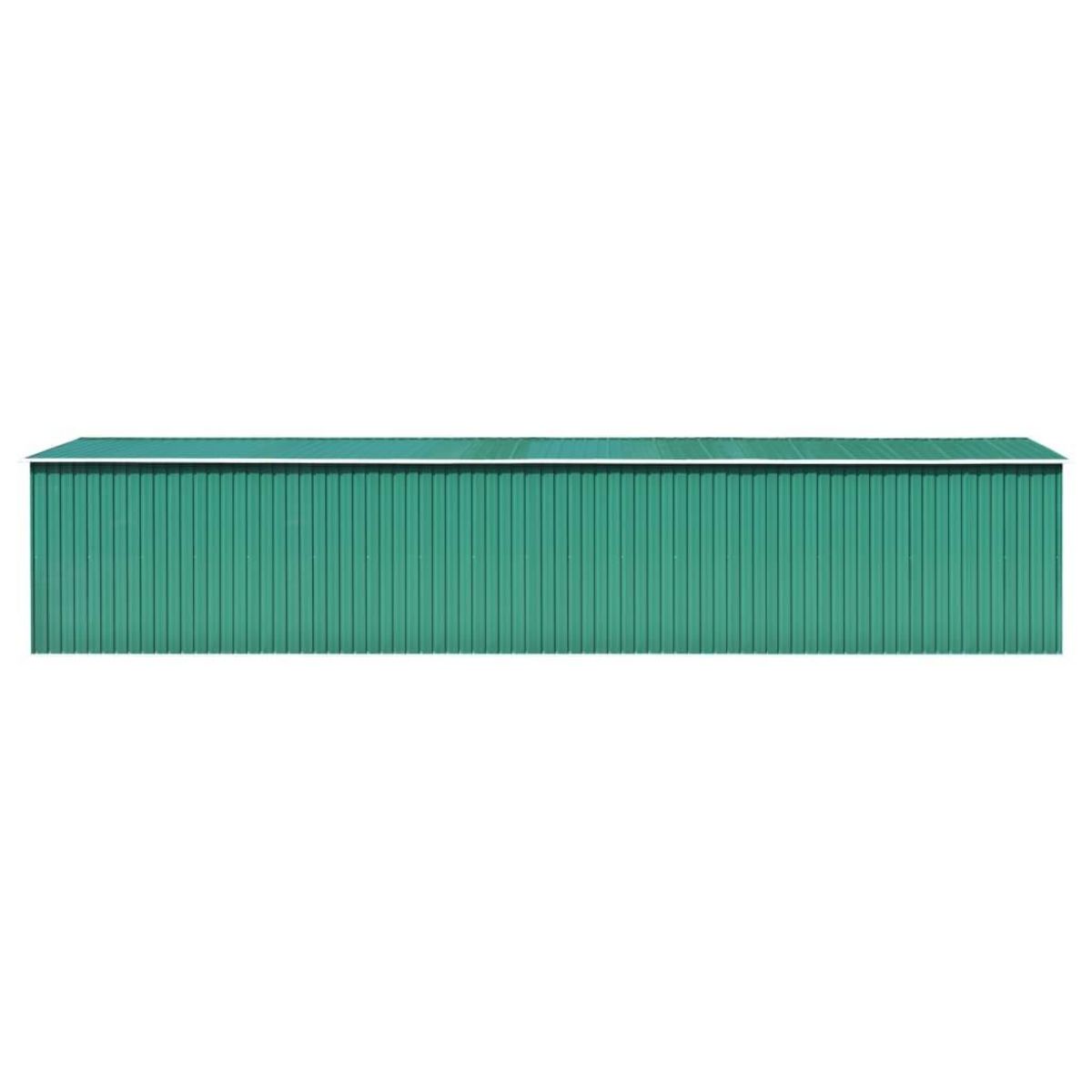 VIDAXL Abri de jardin Vert 257x990x181 cm Acier galvanise