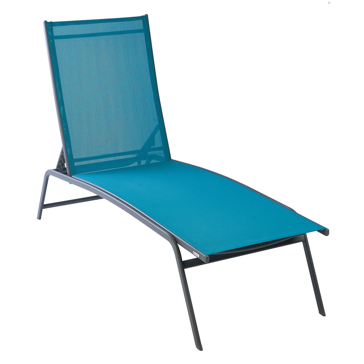 GARDENSTAR Bain de soleil multipositions - Acier et textilène - Bleu azur