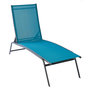 Voir la diapositive 2 : GARDENSTAR Bain de soleil multipositions - Acier et textilène - Bleu azur