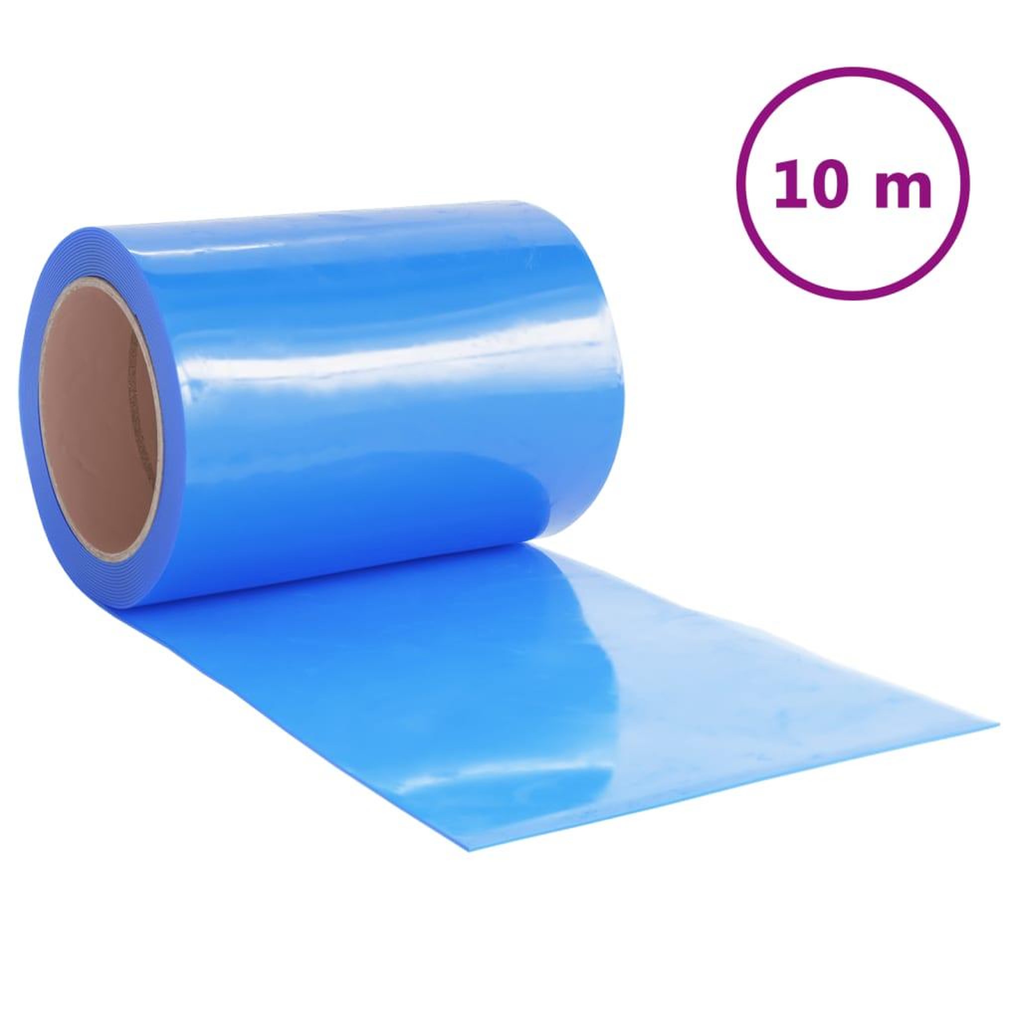 Voir la diapositive 2 : VIDAXL Rideau de porte bleu 300 mmx2,6 mm 10 m PVC