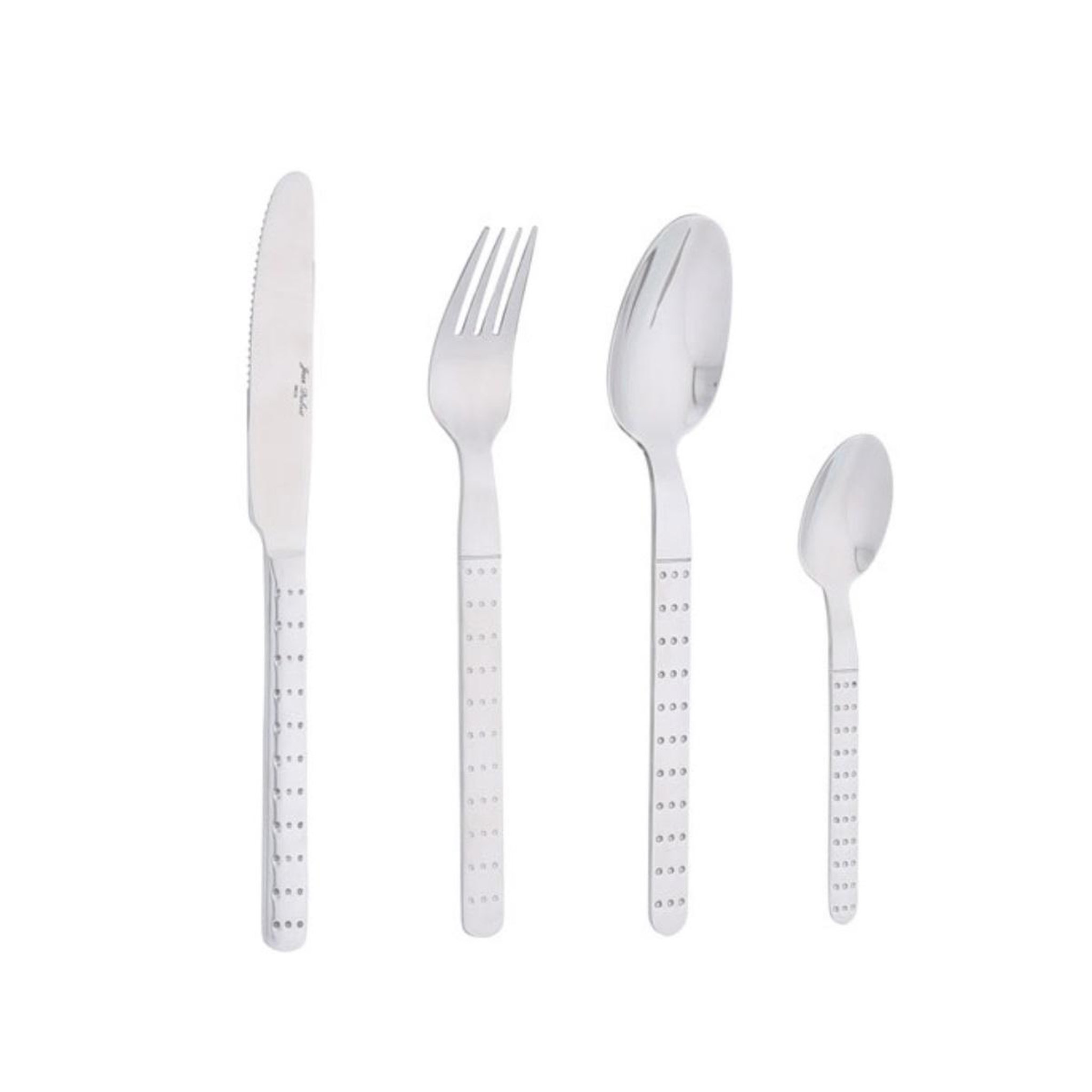 Voir la diapositive 2 : Jean dubost Ménagère 24 pièces inox - NG020990X01011