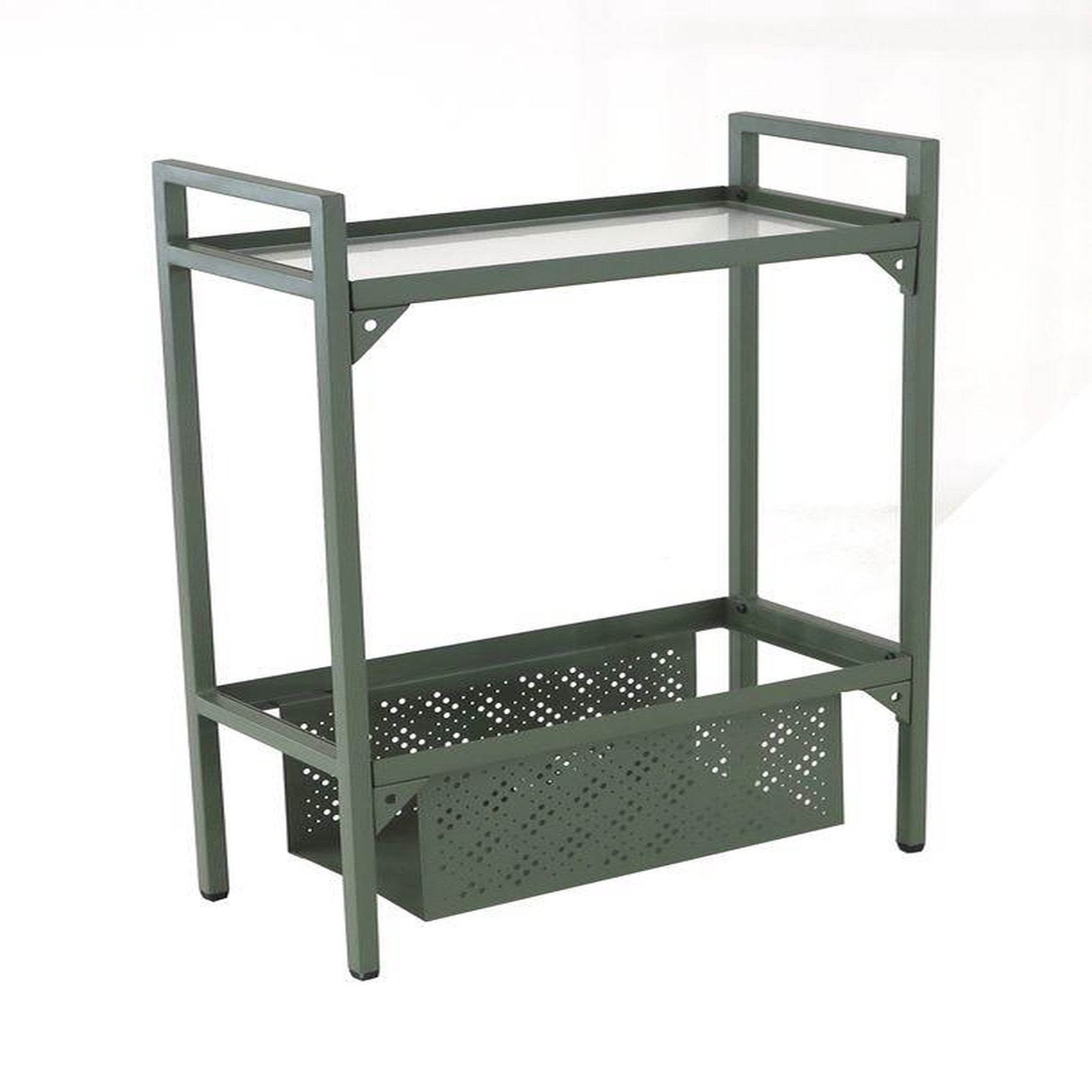 Proloisirs Etagère Balcon en acier à 1 niveau - 102 x 24 x 75 cm - vert