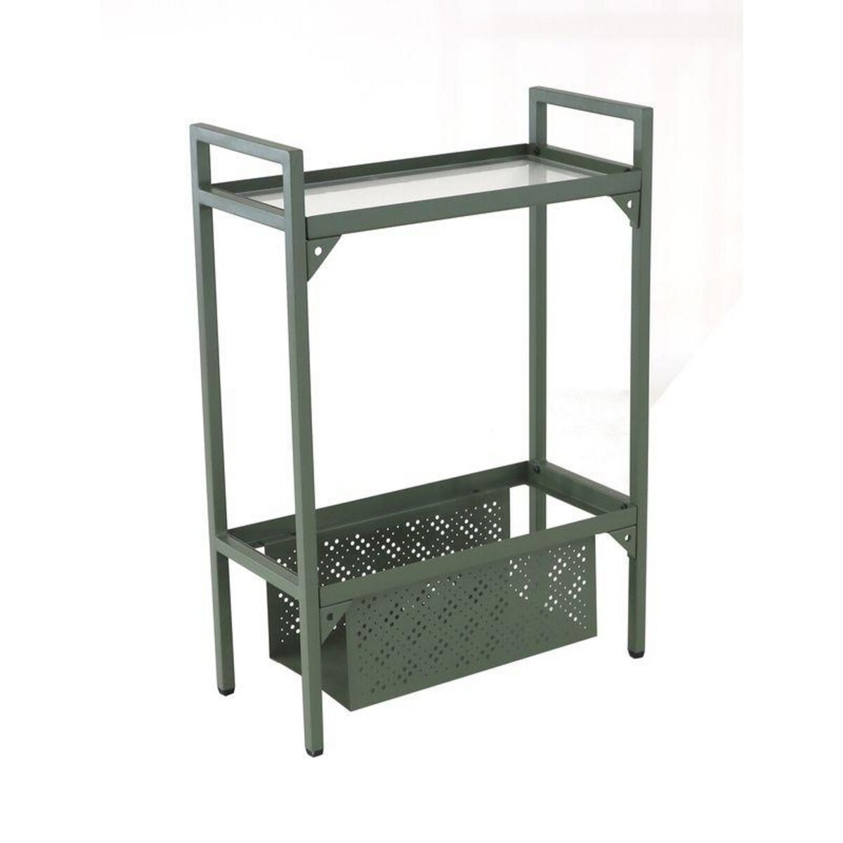 Proloisirs Etagère Balcon en acier à 1 niveau - 102 x 24 x 75 cm - vert