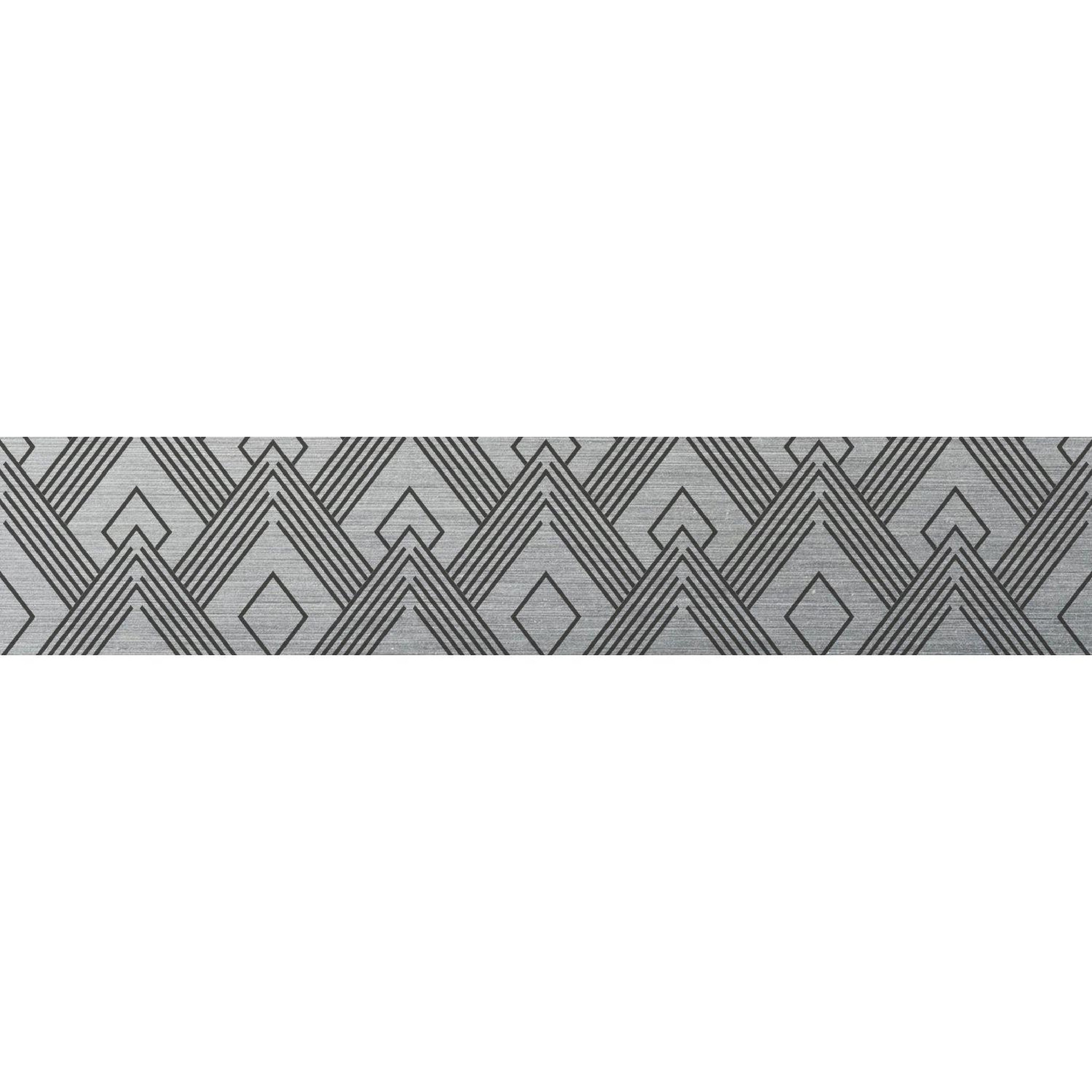 HABITABLE Crédence adhésive en aluminium art décoration - l. 20 x l. 90 cm - noir