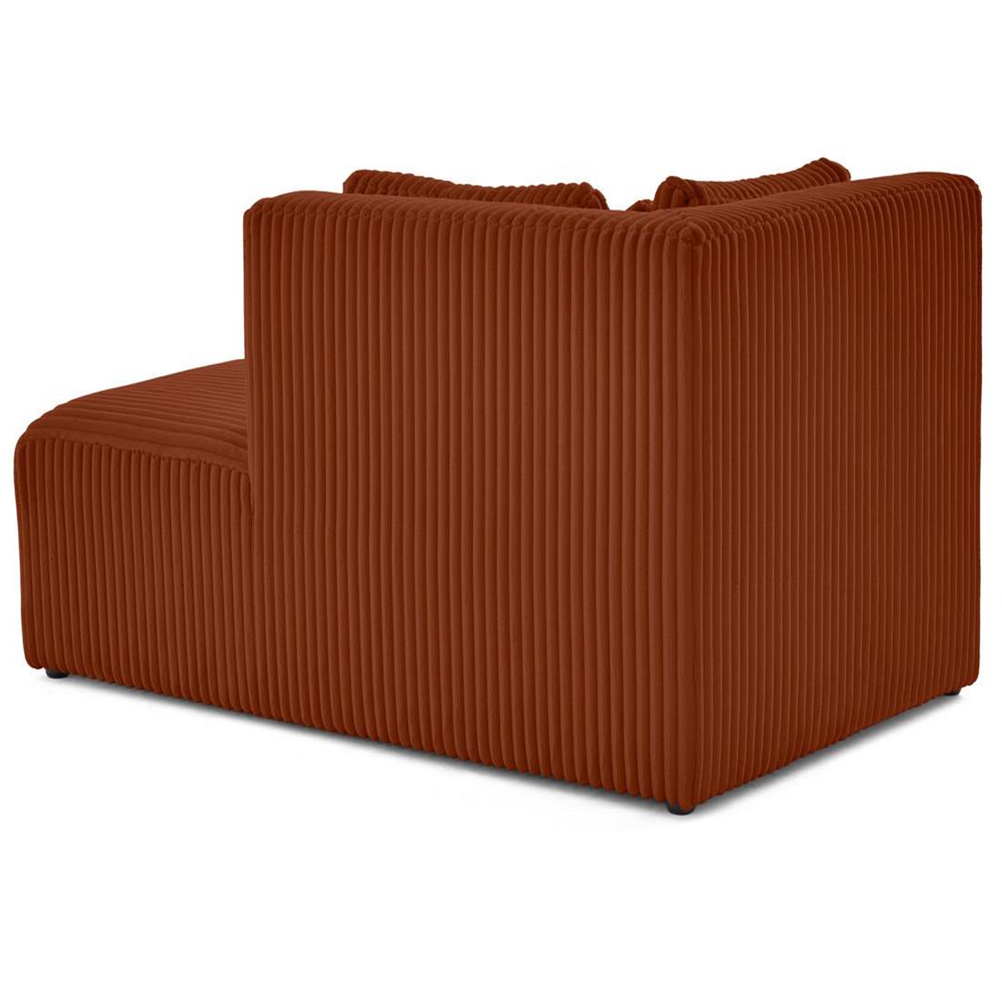 Voir la diapositive 3 : LISA DESIGN Victoire - module d'assise méridienne droit en velours côtelé grosses côtes