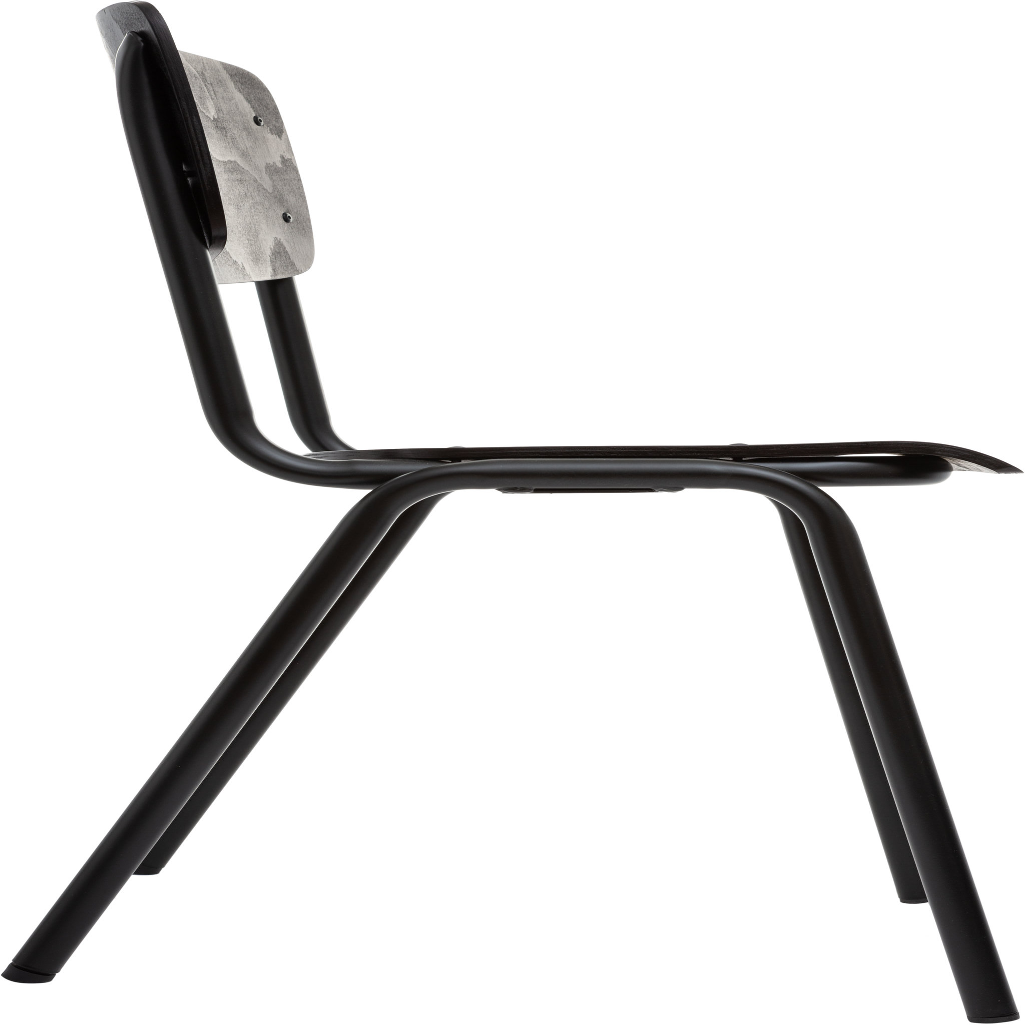 Voir la diapositive 2 : ATMOSPHERA Chaise écolier assise bois pieds métal coloris noir SIMON