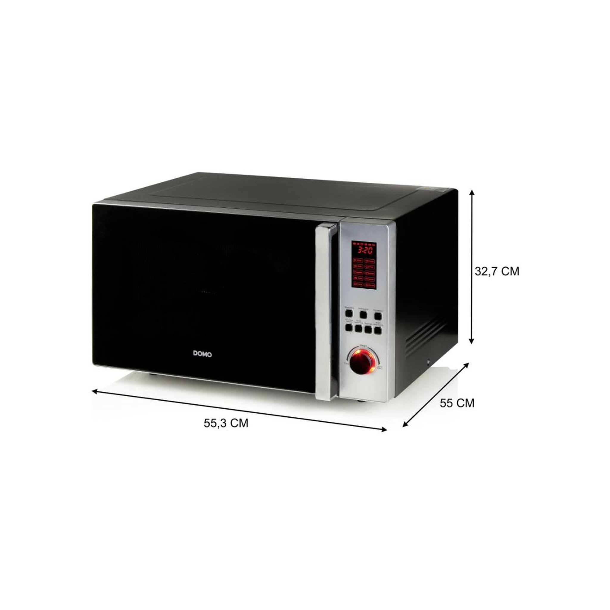 Voir la diapositive 5 : Domo Micro-ondes gril 42l 1000w noir - DO24201C