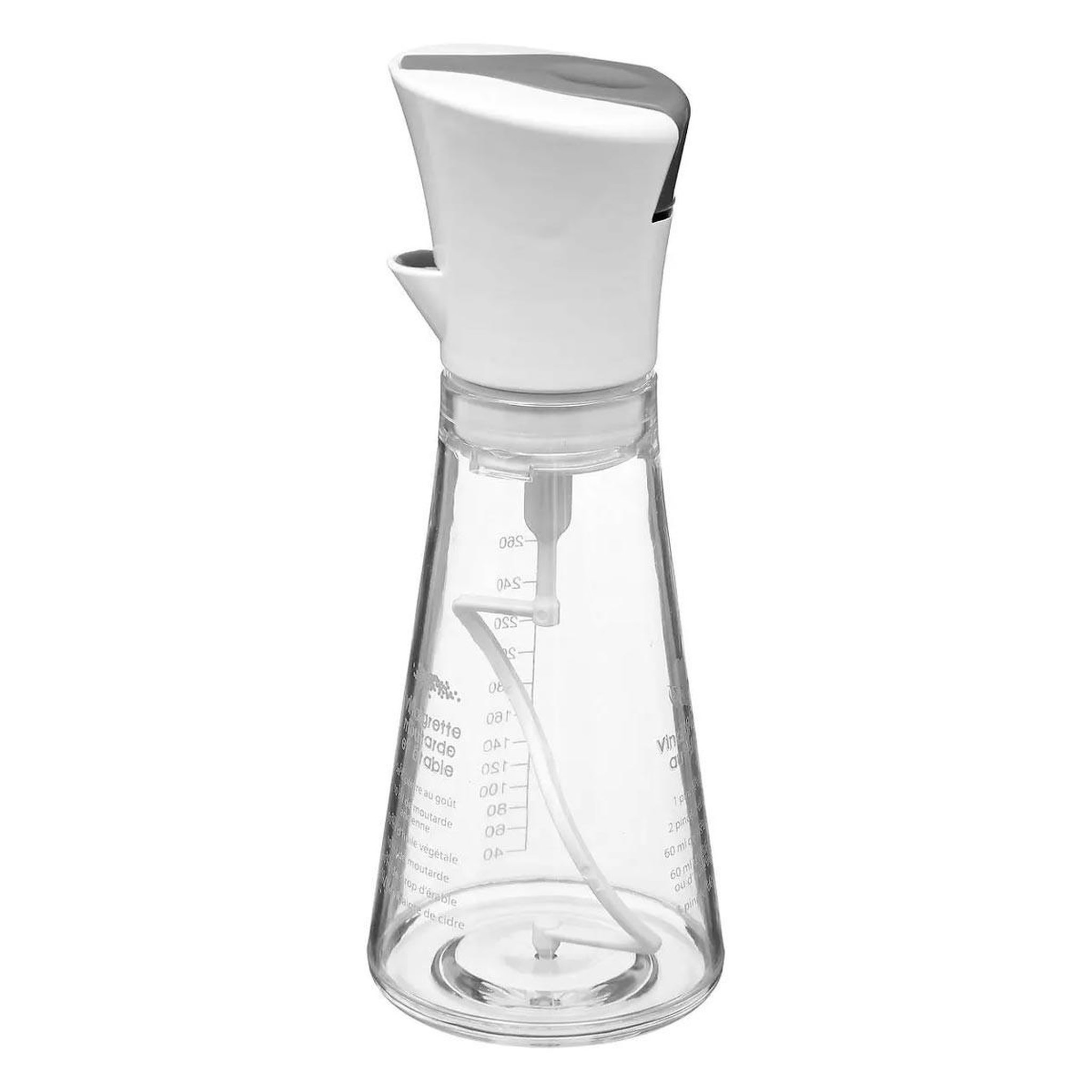 FIVE Mélangeur Vinaigrette  Easy  20cm Blanc & Gris