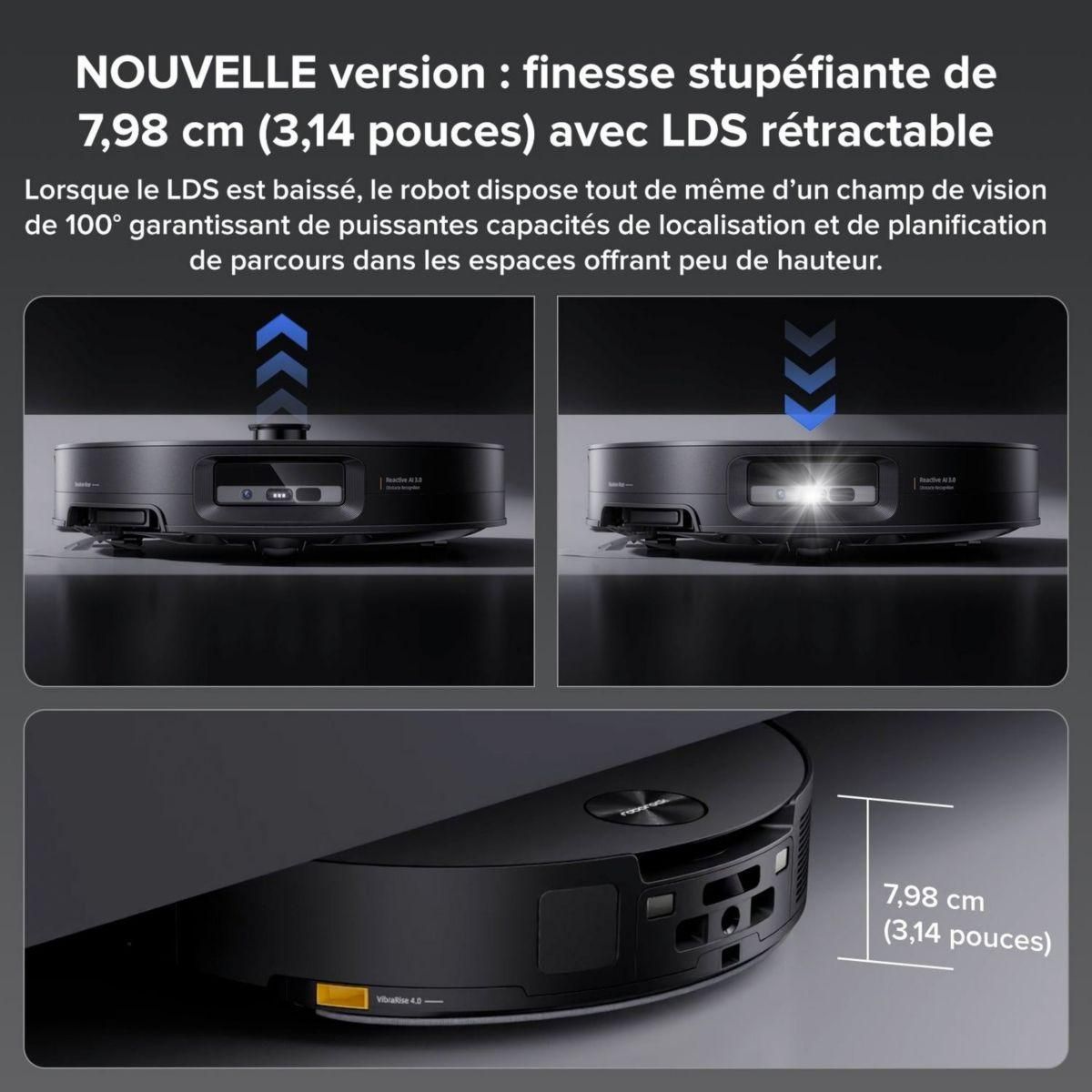 ROBOROCK Aspirateur robot Saros 10 R&D system Black