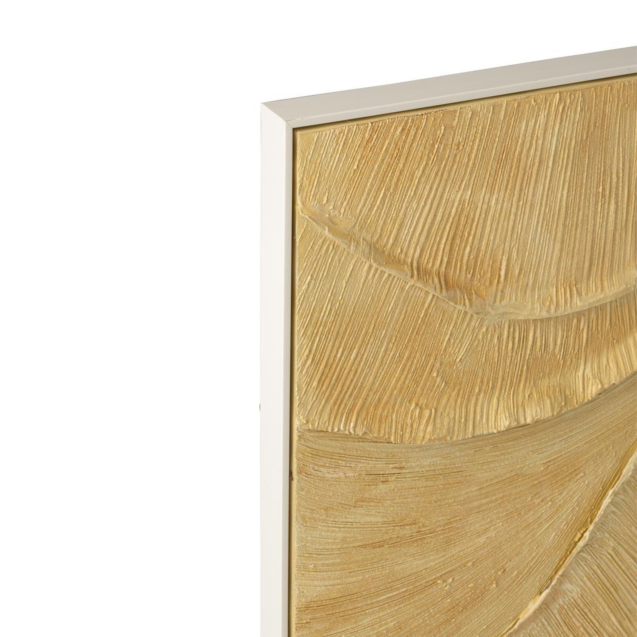Voir la diapositive 2 : J-LINE Tableau déco  miel  80x120cm doré