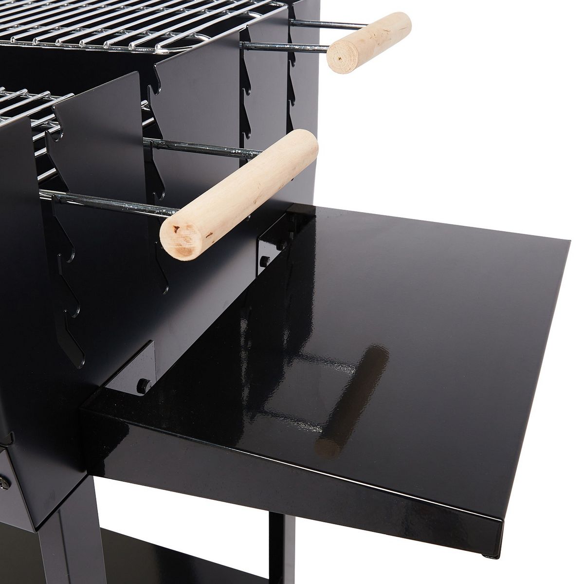 GARDENSTAR Barbecue charbon de bois rectangulaire en acier 100x60cm TROLLEY