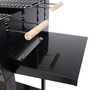 Voir la diapositive 4 : GARDENSTAR Barbecue charbon de bois rectangulaire en acier 100x60cm TROLLEY
