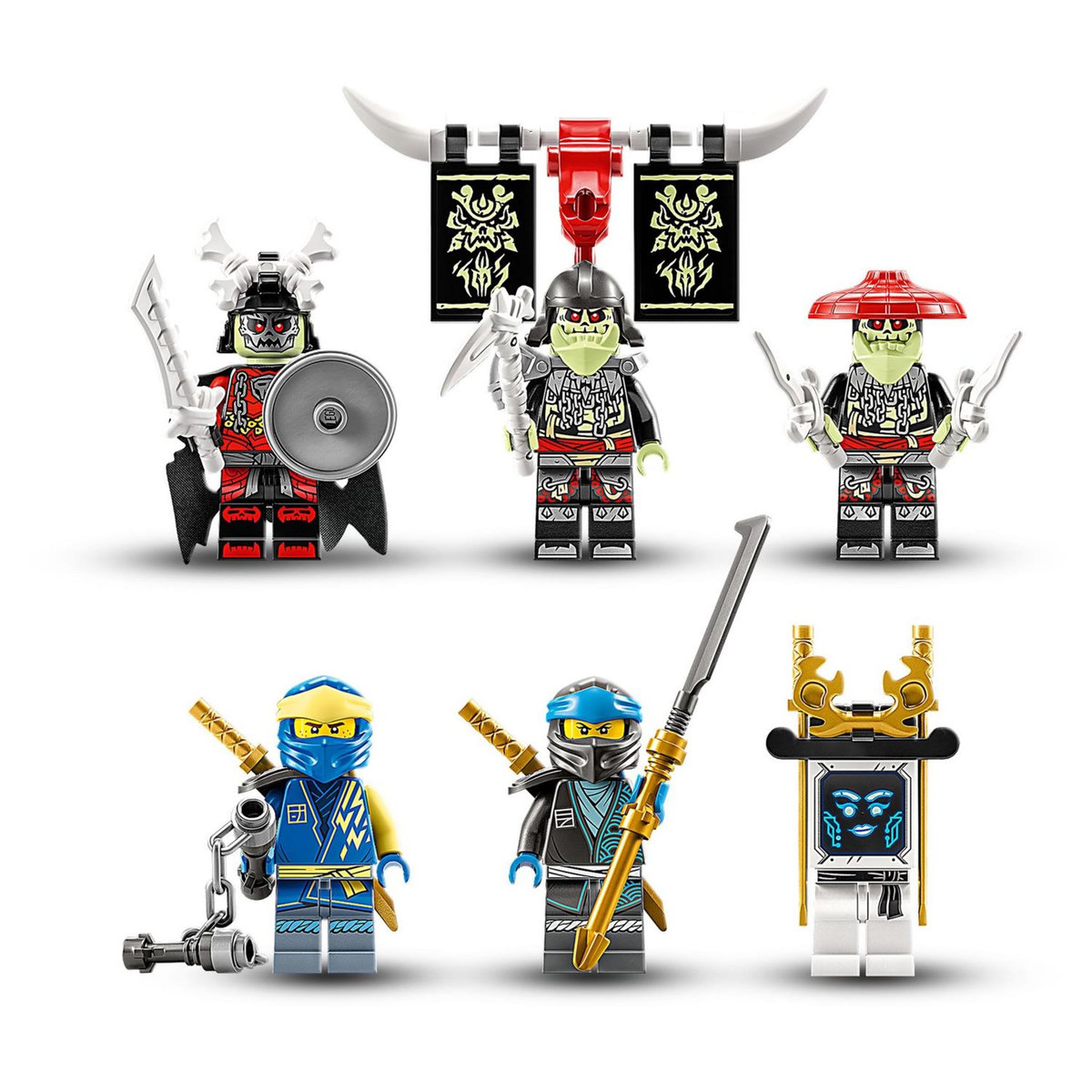 LEGO Ninjago 71785 Robot Titan de Jay, Grand Ensemble de Figurines, Jouet pour Enfants, Garçons et Filles avec 5 Minifigurines et Arbalète