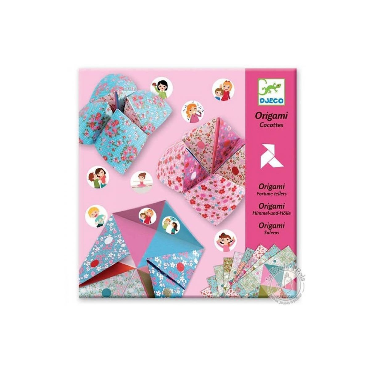 Djeco Origami - Cocottes a gages fleurs - Niv 2