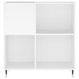 Voir la diapositive 4 : VIDAXL Armoire a disques blanc 84,5x38x89 cm bois d'ingenierie