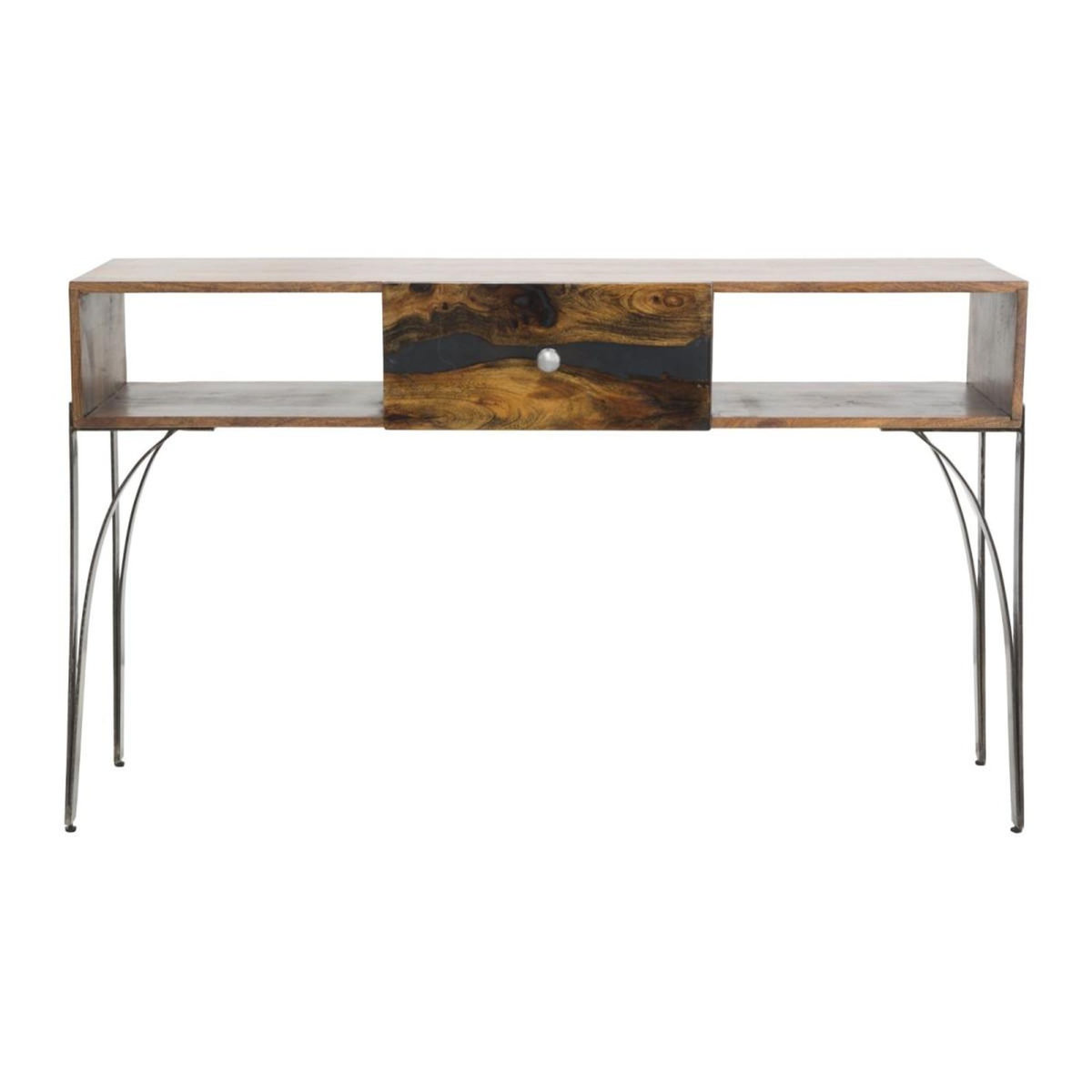 Paris Prix Console Design en Bois  Mustang  130cm Naturel