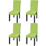 Voir la diapositive 1 : VIDAXL Housse de chaise droite extensible 4 pcs vert