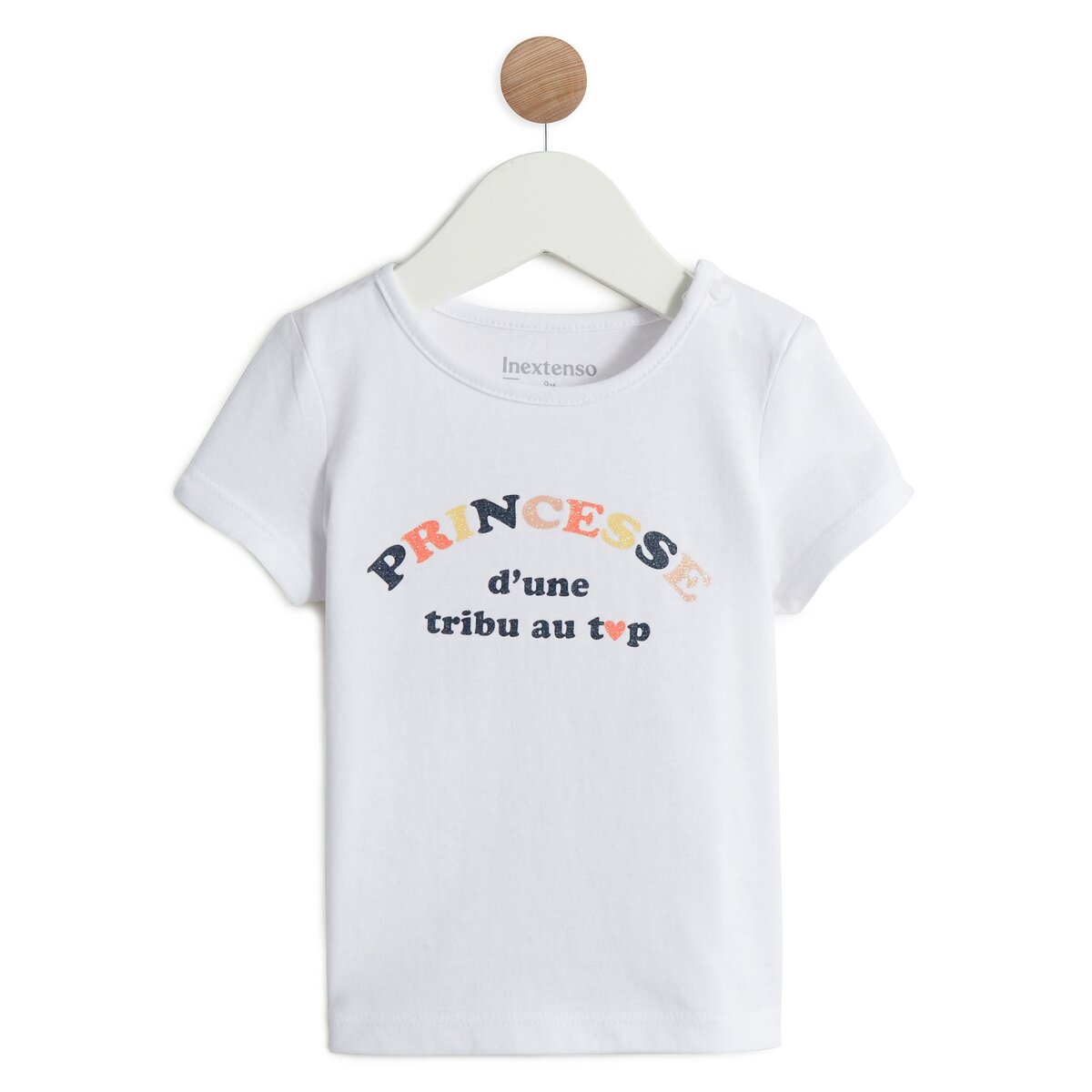 INEXTENSO T-shirt blanc bébé fille