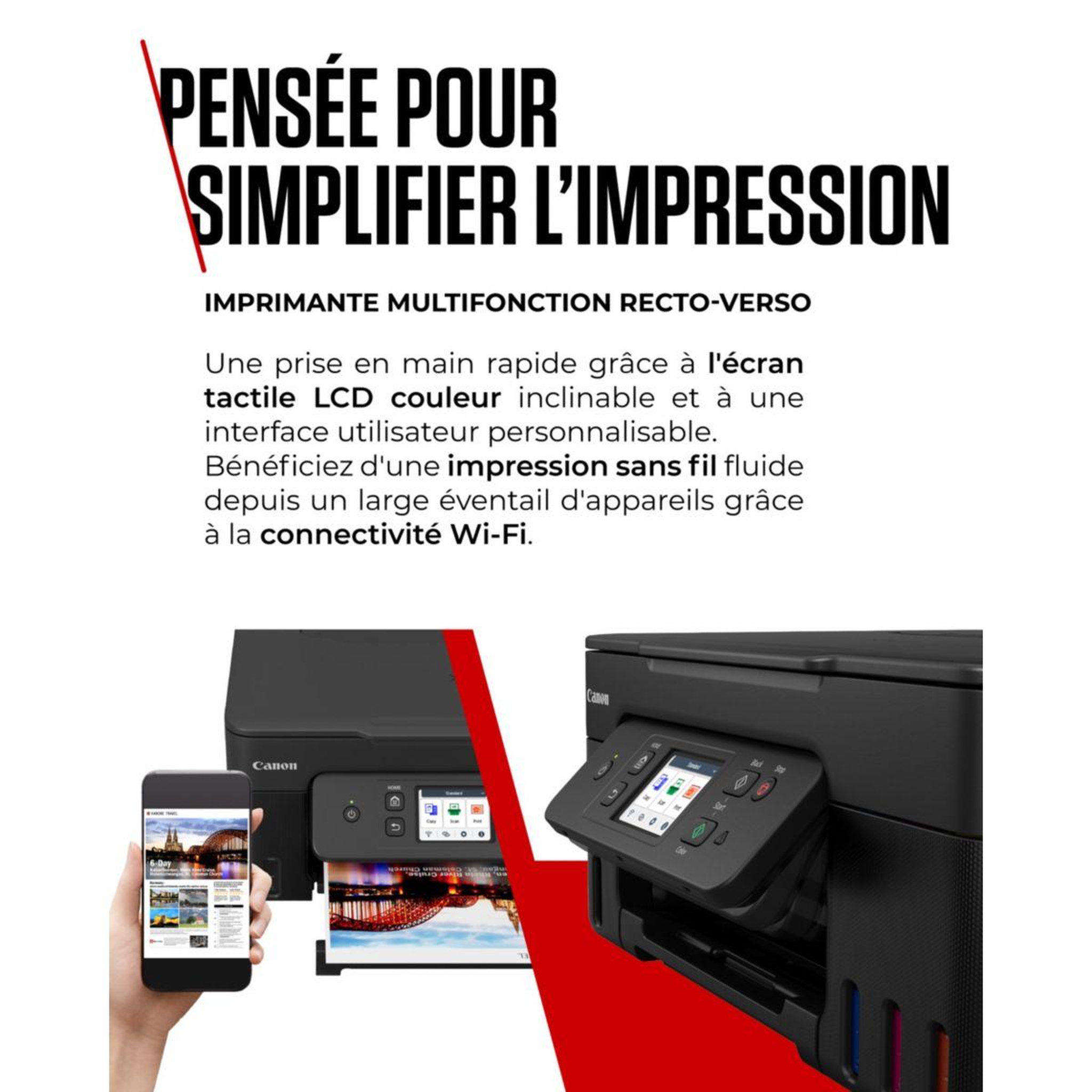 Voir la diapositive 5 : Canon Imprimante jet d'encre MEGATANK G3590