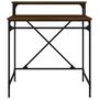 Voir la diapositive 5 : VIDAXL Bureau chene marron 80x50x90 cm bois d'ingenierie et fer