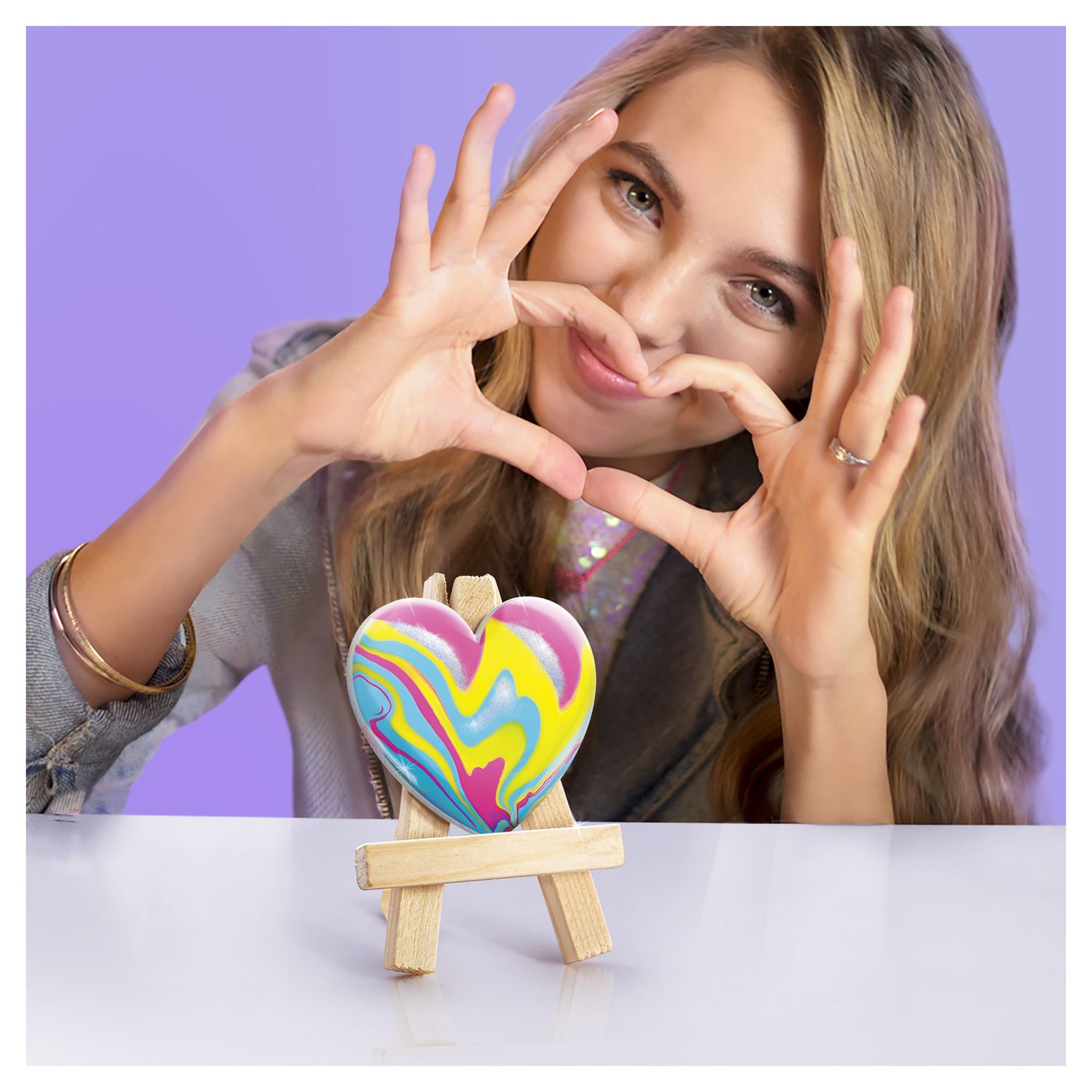 Voir la diapositive 3 : CANAL TOYS Kit Pouring paint mini chevalet