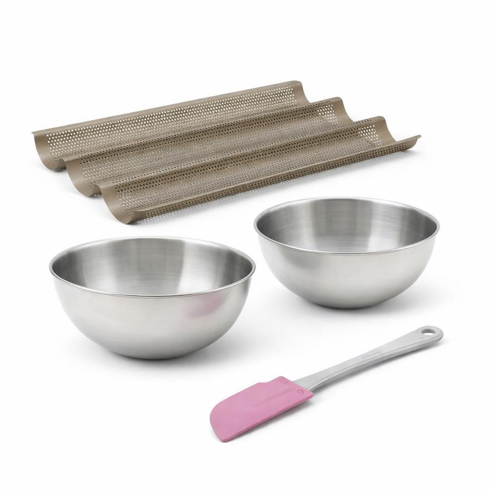 ZENKER Set de 4 ustensiles de pâtisserie moule à gâteaux bols et spatule zenker mojave gold